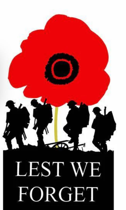 ANZAC Lest We Forget Cotton Kitchen tea towel