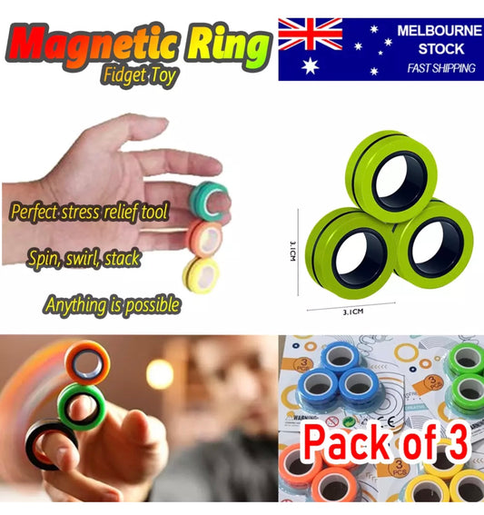 Magnetic RIng Fidget ToySpinner Autism Sensory