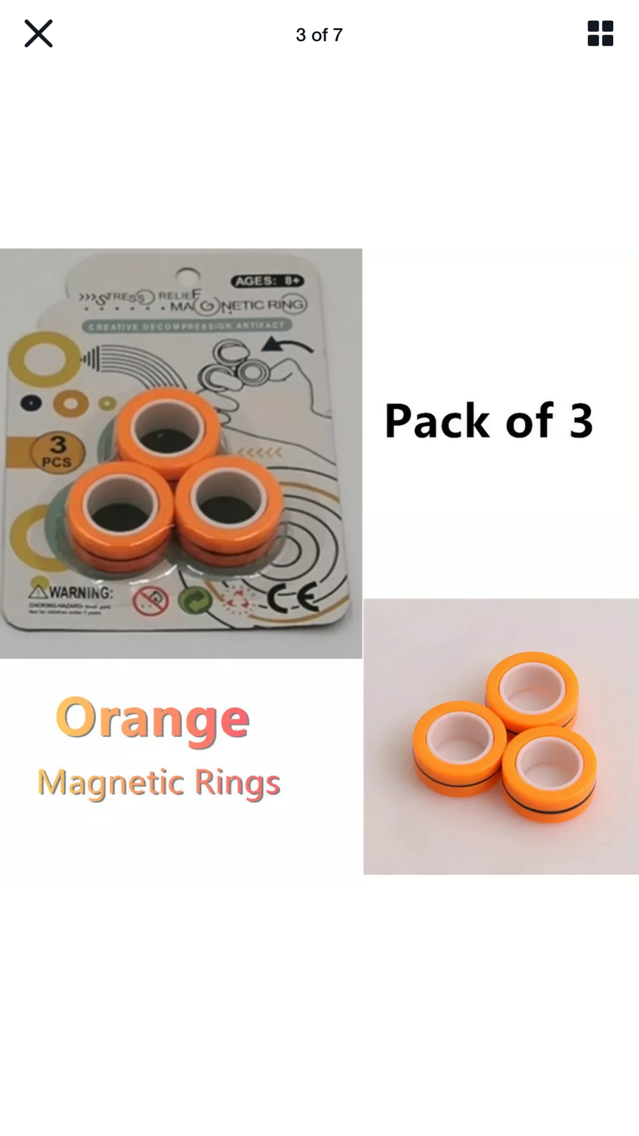 Magnetic RIng Fidget ToySpinner Autism Sensory