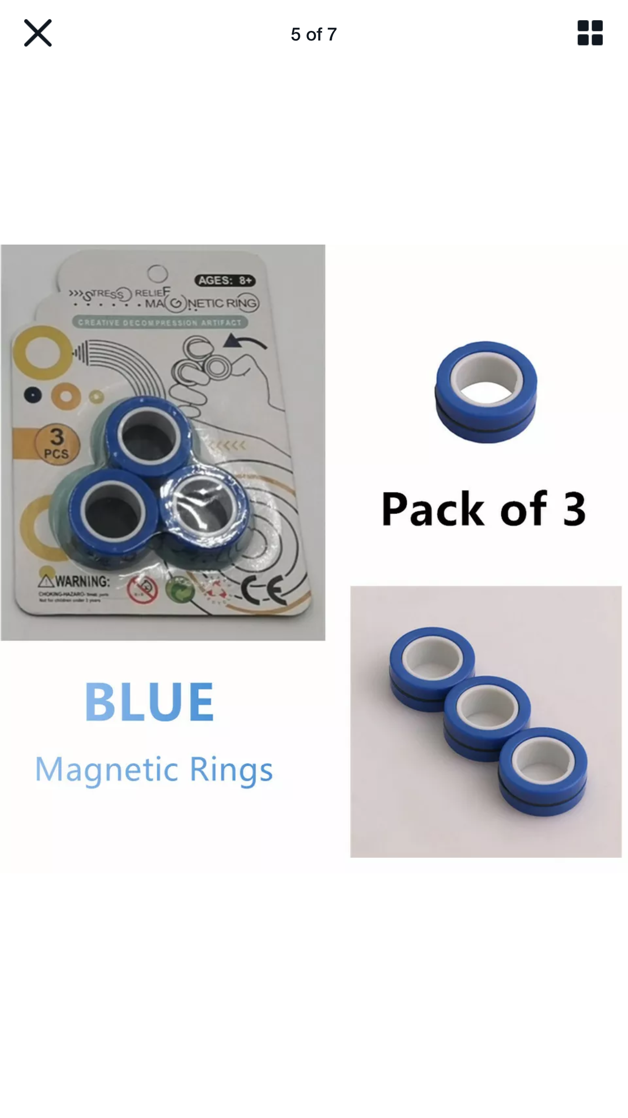 Magnetic RIng Fidget ToySpinner Autism Sensory