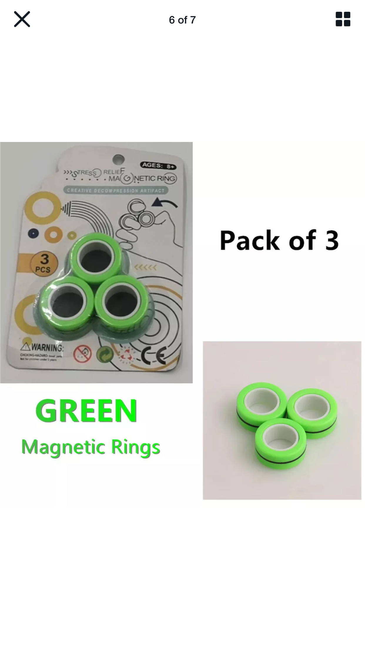 Magnetic RIng Fidget ToySpinner Autism Sensory