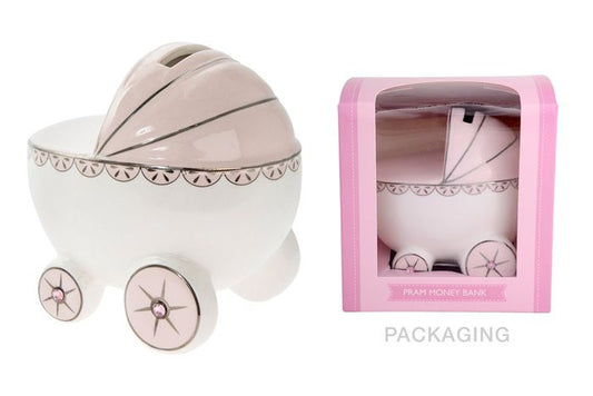 Pink Pram Moneybox