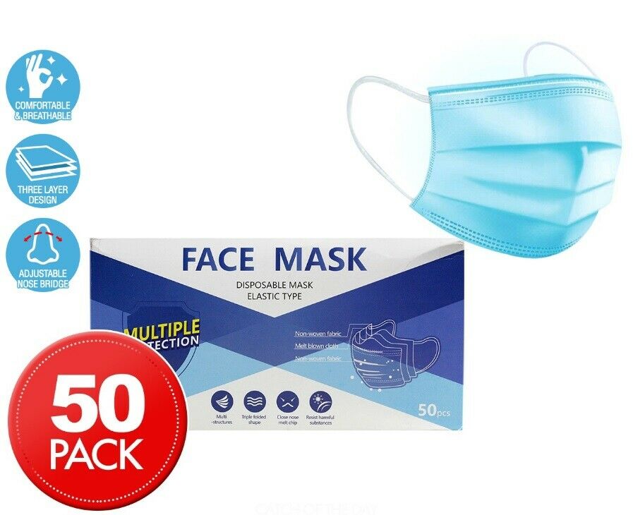 Disposable Face Masks 50 pieces - Multi Protection