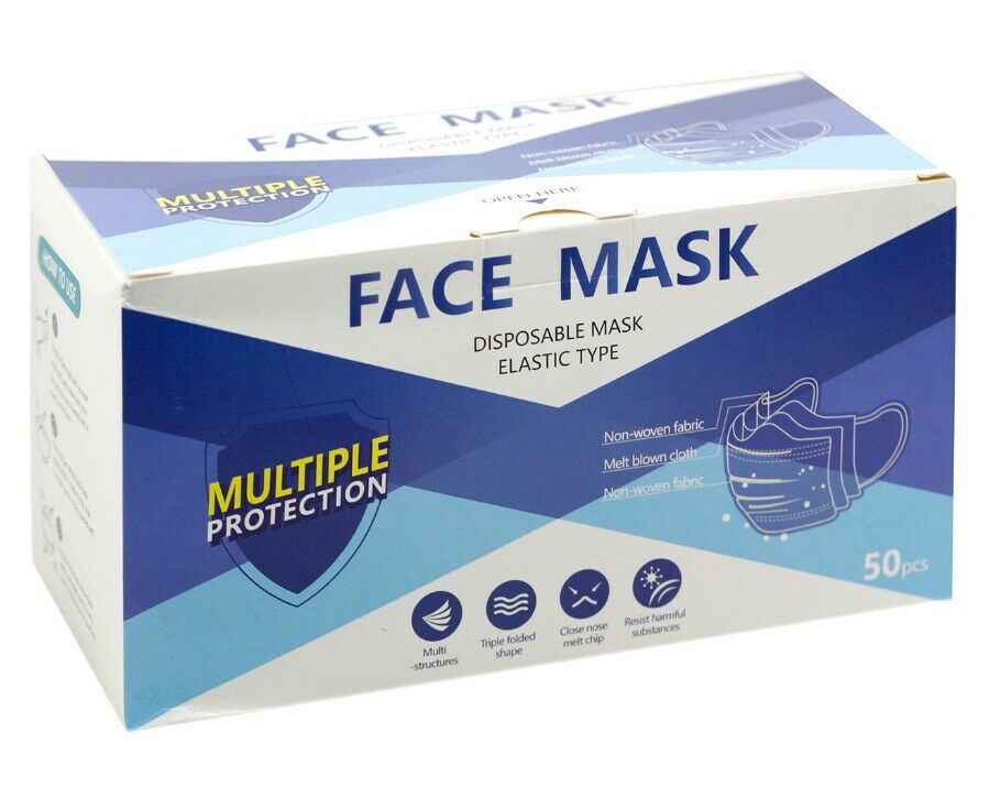 Disposable Face Masks 50 pieces - Multi Protection